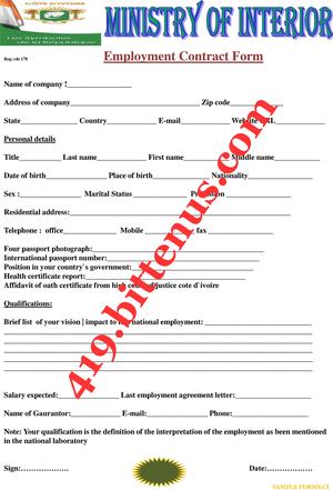 Ministry form